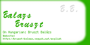 balazs bruszt business card