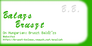 balazs bruszt business card